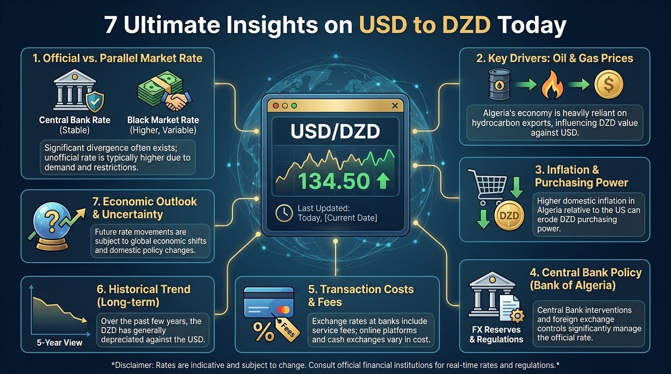 7 Ultimate Insights on USD to DZD Today: Live Rate, Fees & 2026 Forecast